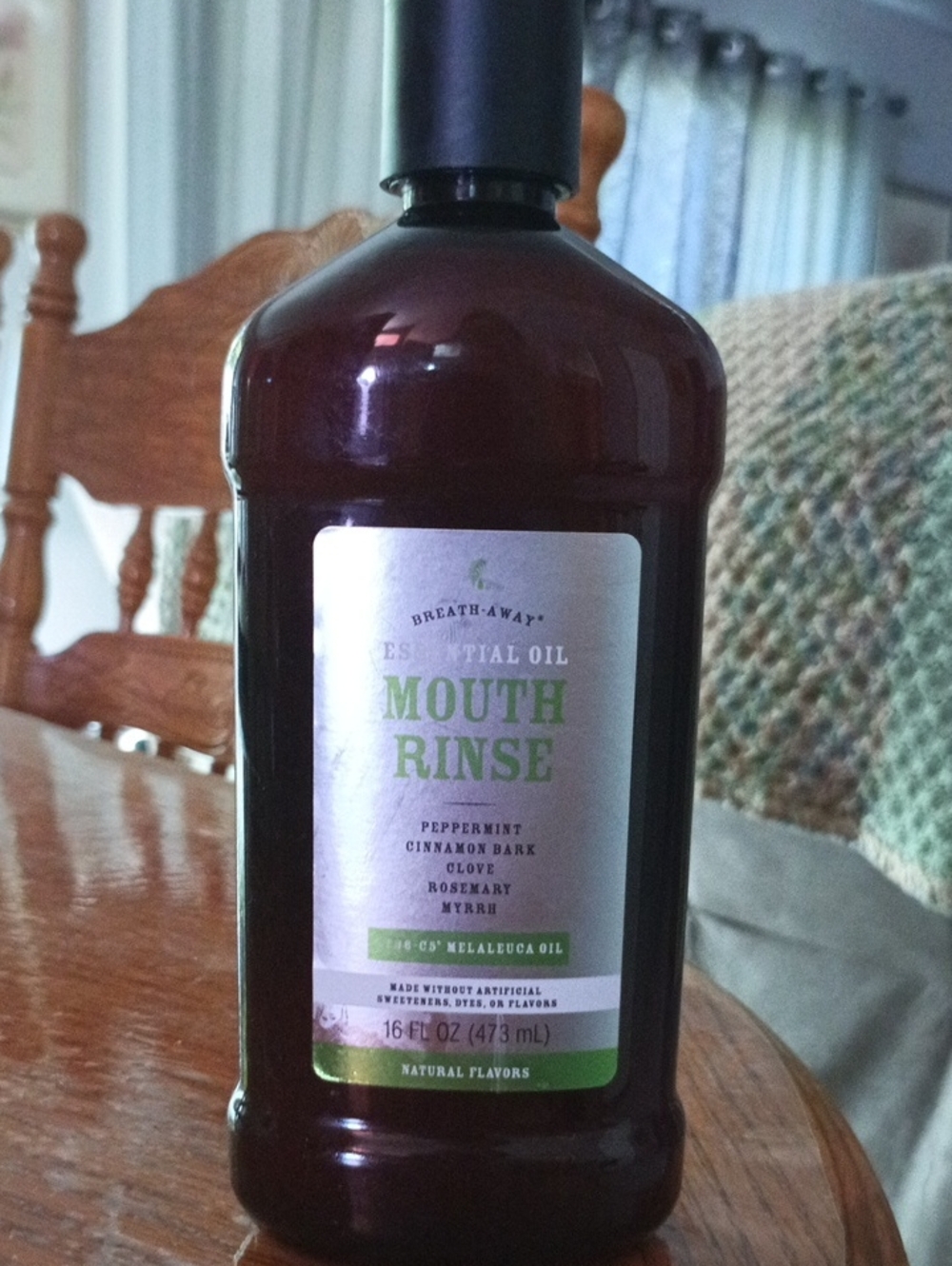 Breath-Away Essential Oil Mouth Rinse — Brown Bottle